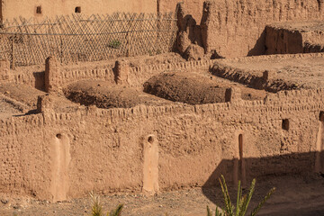exterior structure of the public hamam, Skoura, Ouarzazate Province, morocco, africa - obrazy, fototapety, plakaty
