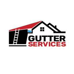 Gutter Roofing service logo design template vector illustration