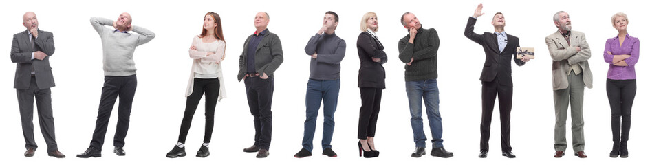 group of successful business people isolated on white