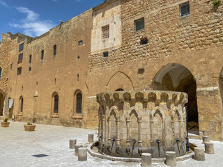 The courtyard of the historical Ulu Mosque, Mardin, Turkey