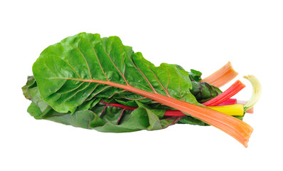 Swiss chard leaves vegetable isolated on transparent png