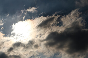 Obraz premium cloudscape black clouds over the blue sky