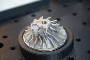 Poster Im Rahmen The high technology metal 3D  printing turbine parts. © Pixel_B