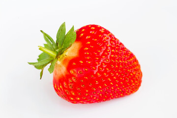strawberry isolated on white background. fresh ripe strawberry fruit isolated on background.