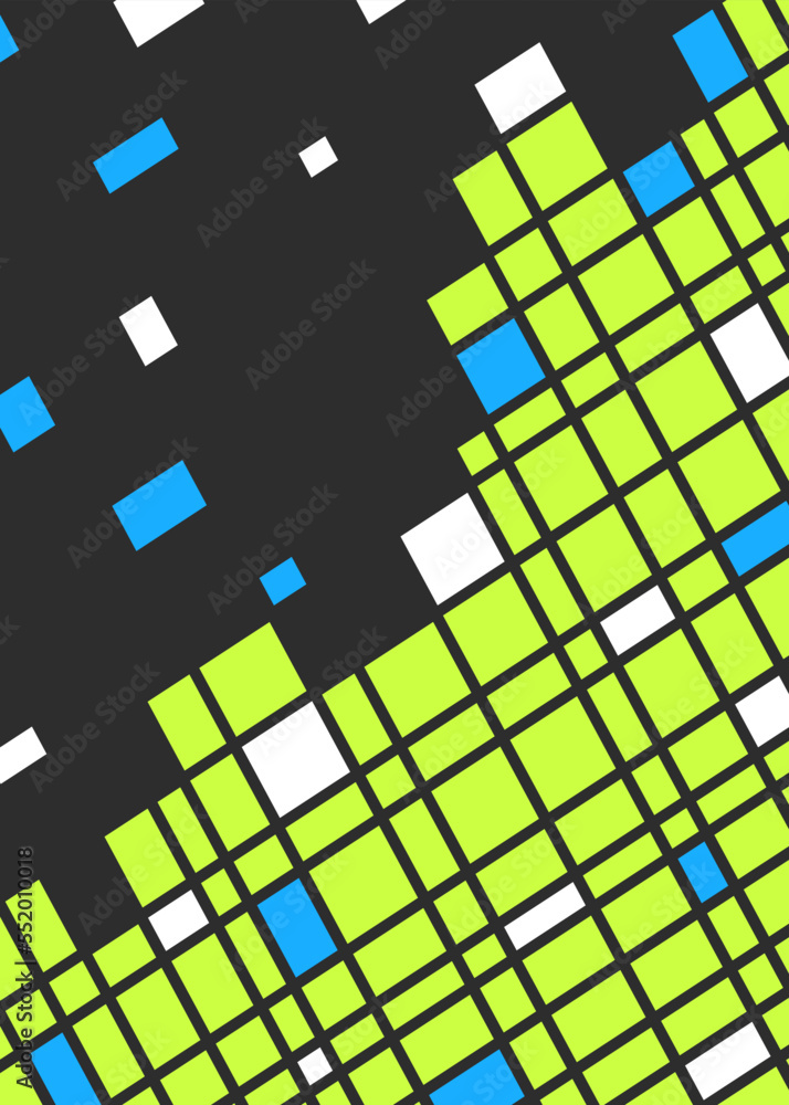 Poster abstract background with colorful irregular square pattern. abstracts pixelate background