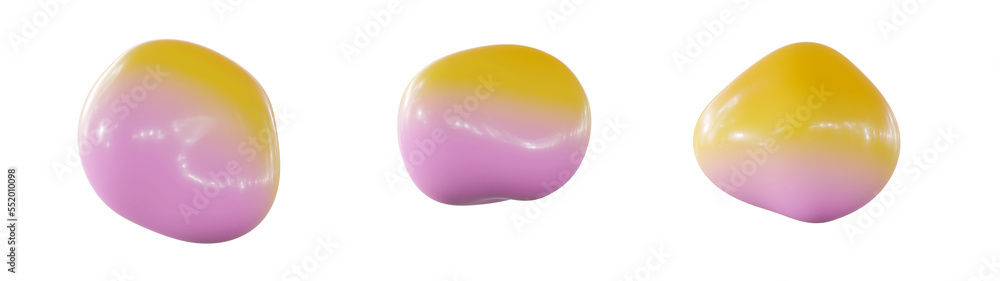 Poster concept bulb or drop colorful. abstract 3d render of colorful bubbles, background design