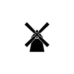 Windmill Silhouette Icon.