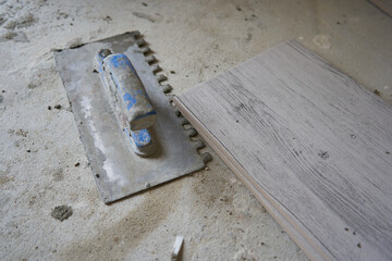 dirty spatula for laying tiles,Construction metal spatulas in mortar work For laying tiles