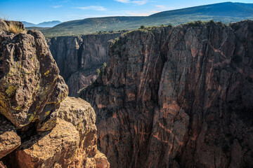 Morning Light on the Canyon Formations, Black Canyon of the Gunnison National Park, Colorado