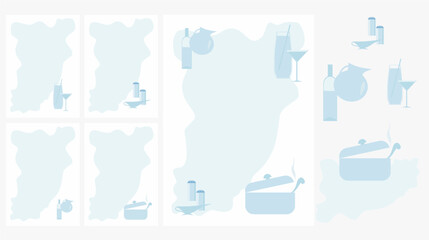 Recipe template for cookbook. Vector Illustration