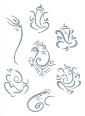 Ganesha, Aum, Hindu wedding card, Diwali, India	