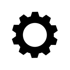 Settings icon vector on white background. Gear symbol is great for web logos, social media and mobile apps
