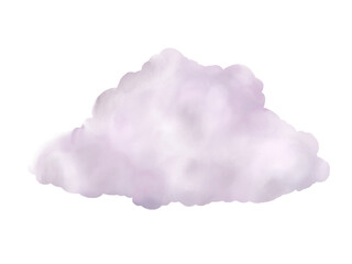 Obraz premium realistic watercolor cloud isolated on transparency background ep05