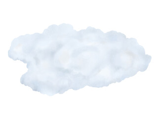 realistic watercolor cloud isolated on transparency background ep13