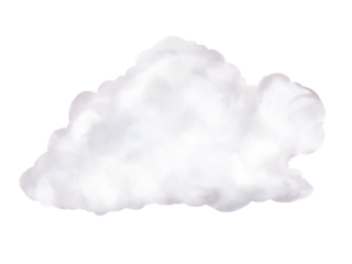 realistic watercolor cloud isolated on transparency background ep14