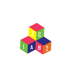 Organic Children's Toys Blocks Illustration