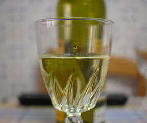a glass of white wine