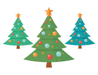 Christmas tree icon set