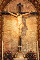 Image of Our Lord Jesus Christ crucified in the altar of a Church