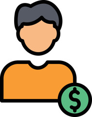 Contributor earning Vector Icon
