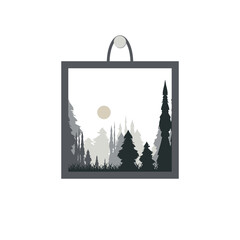 aesthetic frame dusk in the forest natural dark tree nature collection