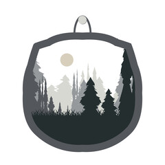 aesthetic frame dusk in the forest natural dark tree nature collection