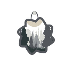 aesthetic frame dusk in the forest natural dark tree nature collection set