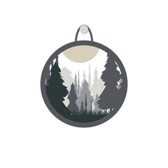 aesthetic frame dusk in the forest natural dark tree nature collection set