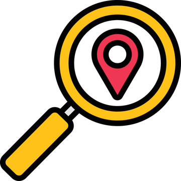 Search Location Vector Icon


