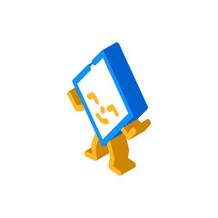 rhombus geometric shape character isometric icon vector. rhombus geometric shape character sign. isolated symbol illustration