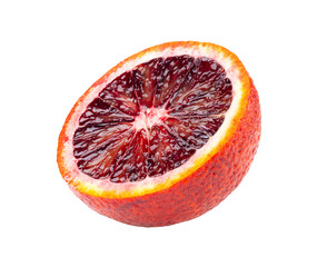 half  blood oranges isolated on transparent png