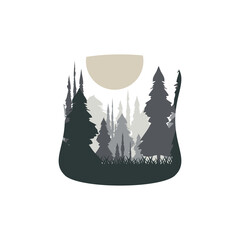 dusk in the forest natural dark tree nature collection set