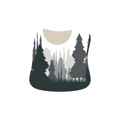 dusk in the forest natural dark tree nature collection set