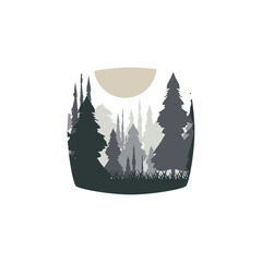 dusk in the forest natural dark tree nature collection set