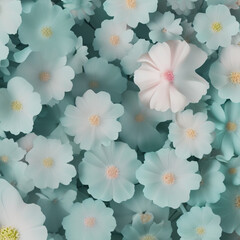 Baby Blue beautiful flowers background 