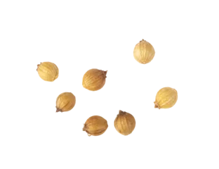 Fotobehang Coriander seeds isolated on transparent png © supamas