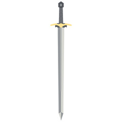 Sword Two Handed Two Side Sharp Swords Samurai Knight Weapon