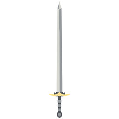 Sword Two Handed Two Side Sharp Swords Samurai Knight Weapon