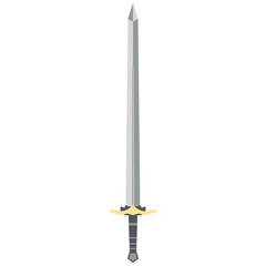 Sword Two Handed Two Side Sharp Swords Samurai Knight Weapon