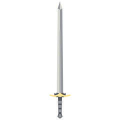 Sword Two Handed Two Side Sharp Swords Samurai Knight Weapon
