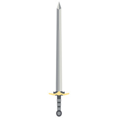 Sword Two Handed Two Side Sharp Swords Samurai Knight Weapon