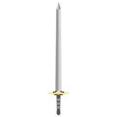 Sword Two Handed Two Side Sharp Swords Samurai Knight Weapon