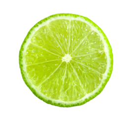 Juicy slice of lime isolated on transparent png