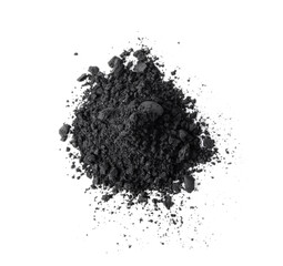 Activated charcoal powder isolated on transparent png