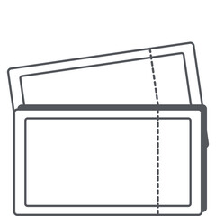 Sticker Ticket Bullet Journal Line Art