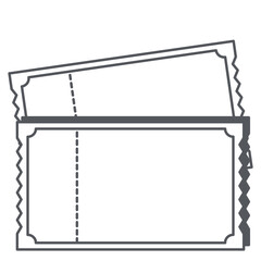 Sticker Ticket Bullet Journal Line Art