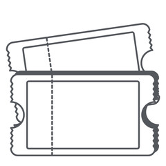 Sticker Ticket Bullet Journal Line Art