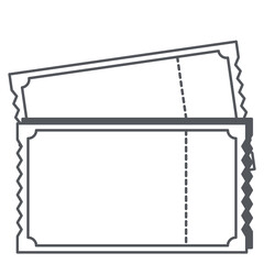 Sticker Ticket Bullet Journal Line Art