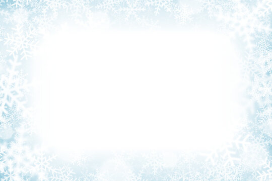 Beautiful Wintry Frosty Pattern Isolated Transparent PNG Frame For White Background