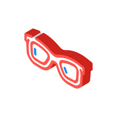 stylish glasses frame isometric icon vector. stylish glasses frame sign. isolated symbol illustration